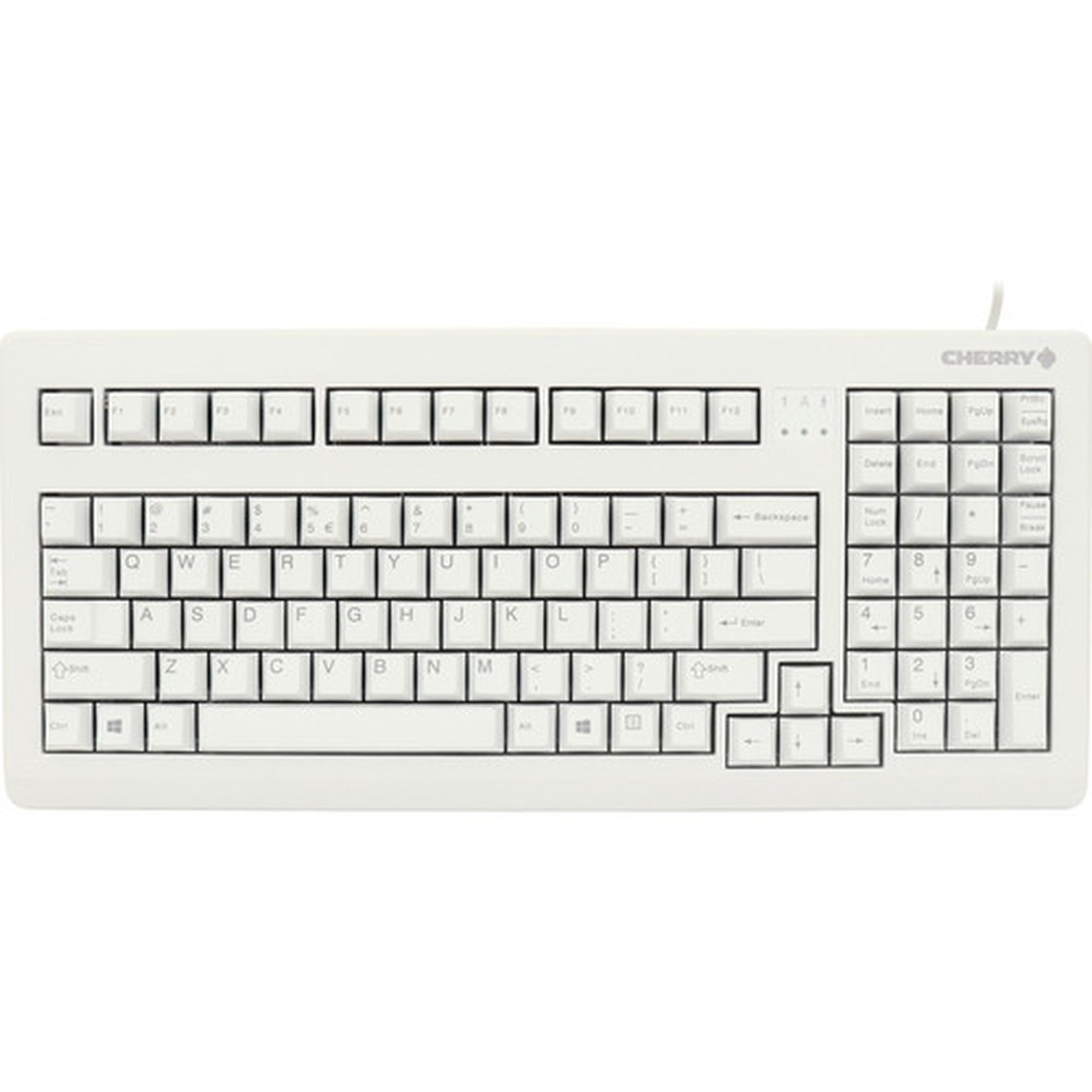 CHERRY MX 1800 - Cable Connectivity - USB Interface - 104 Key - English US - Light Gray G80-1800LPCEU-0