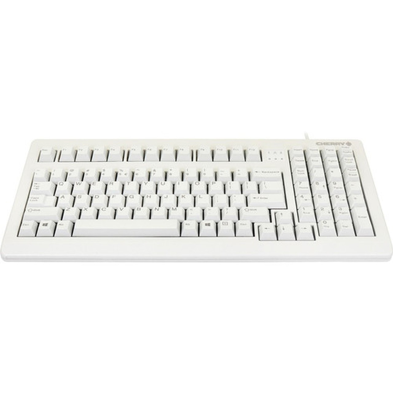 CHERRY MX 1800 - Cable Connectivity - USB Interface - 104 Key - English US - Light Gray G80-1800LPCEU-0
