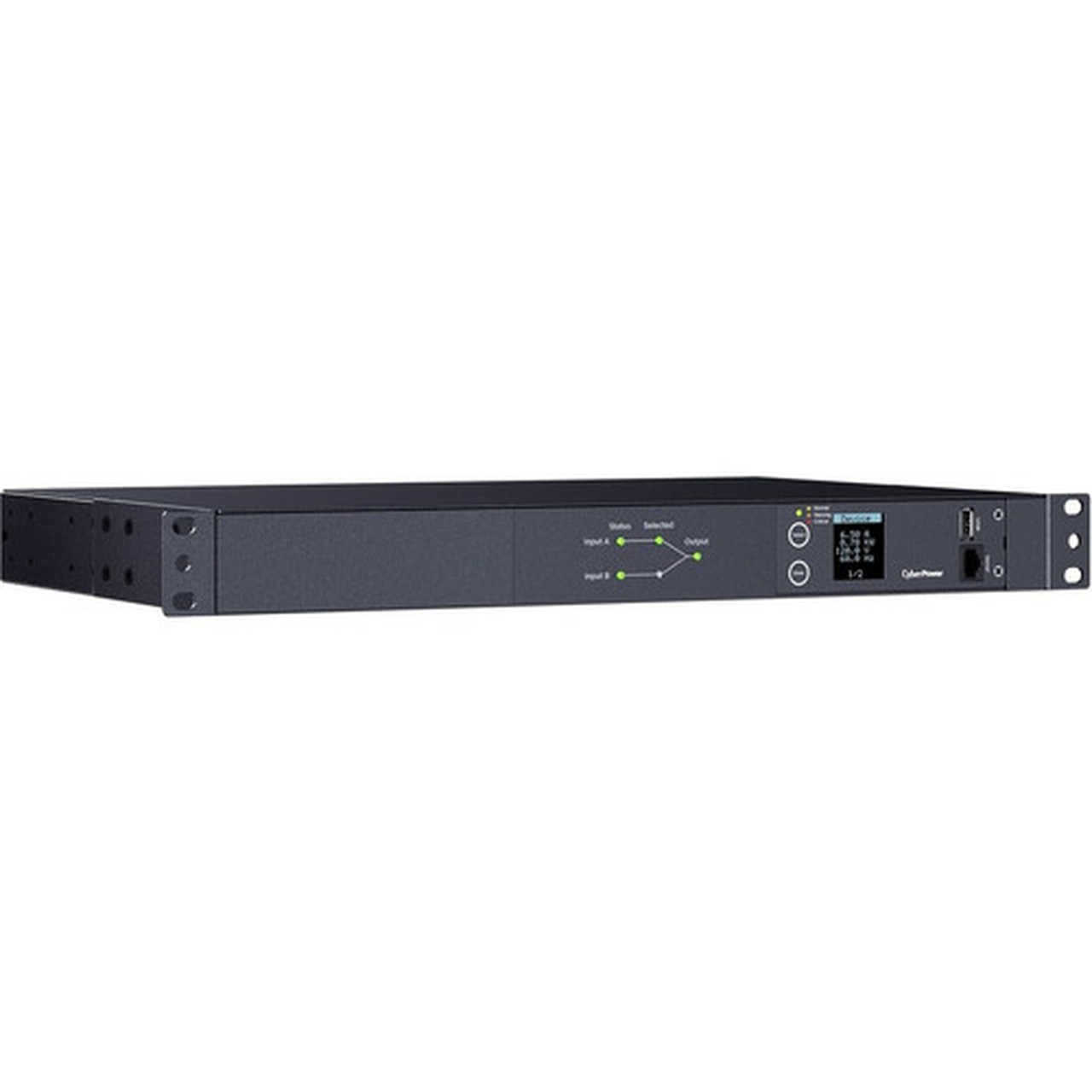 CyberPower Switched ATS PDU PDU24001 10-Outlets PDU - Metered - NEMA 5-15P - 10 x NEMA 5-15R - 120 V AC - Network RJ-45 - 1U - - PDU24001