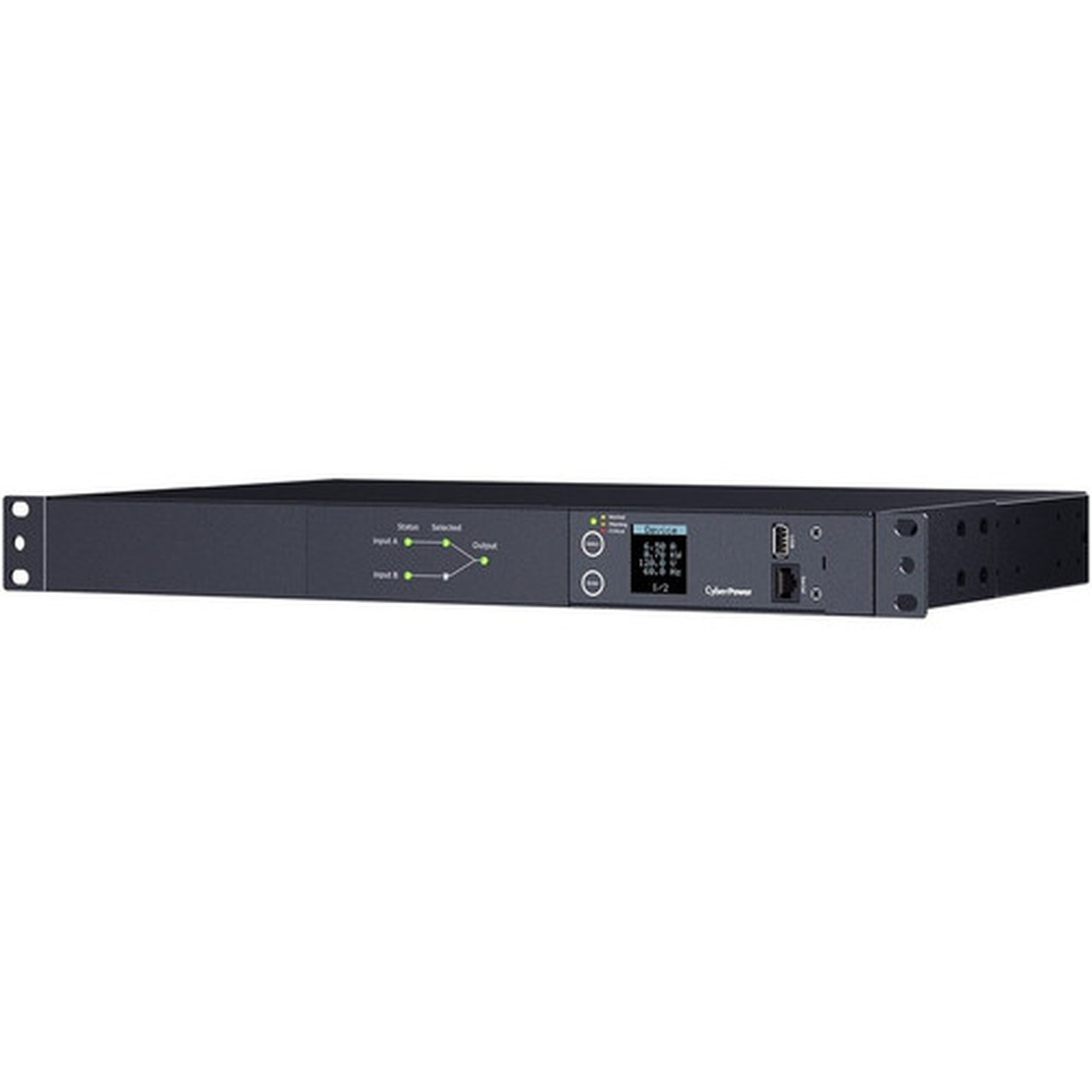 CyberPower Switched ATS PDU PDU24001 10-Outlets PDU - Metered - NEMA 5-15P - 10 x NEMA 5-15R - 120 V AC - Network RJ-45 - 1U - - PDU24001