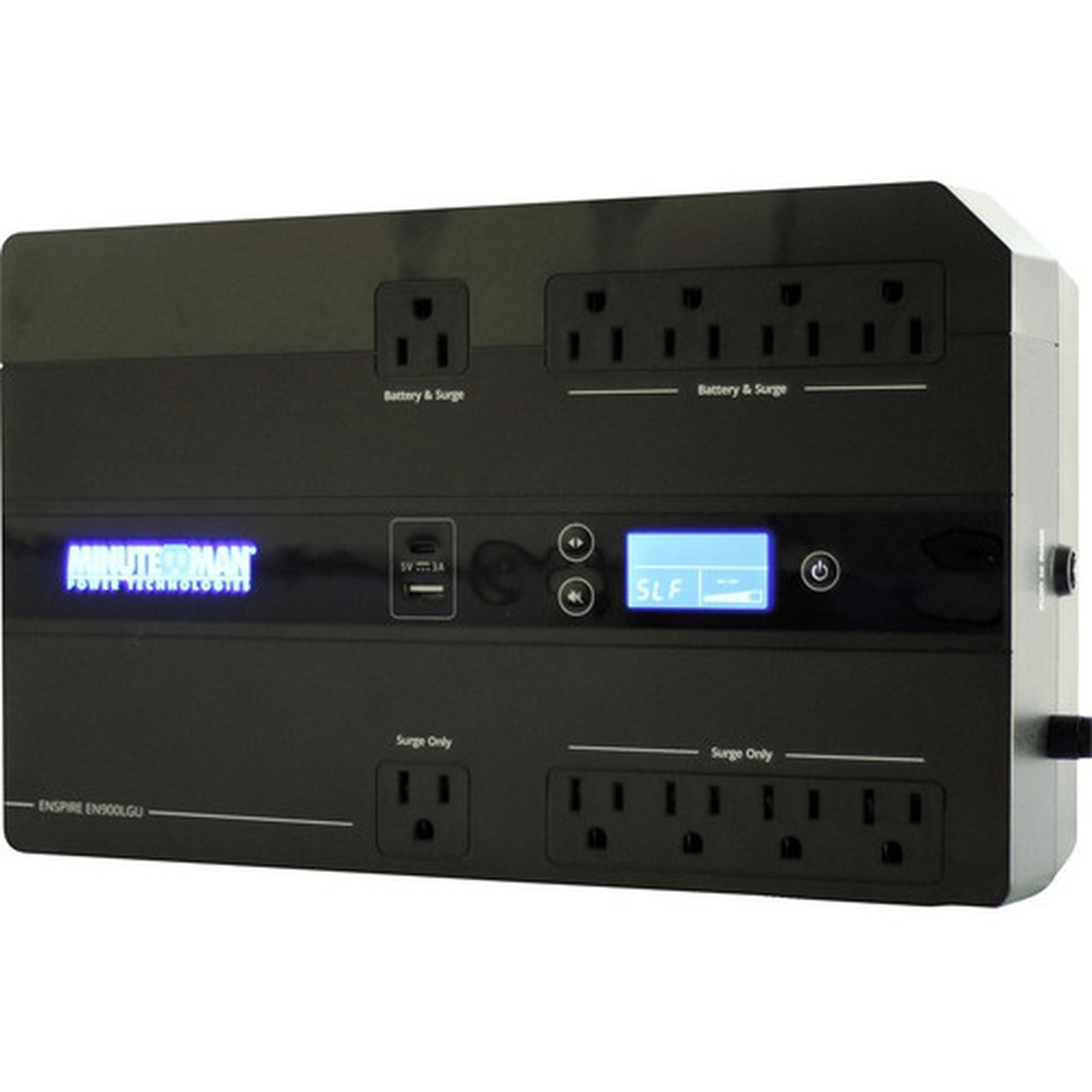 Minuteman Enspire-G EN900LGU 900VA CompactDesktopFloorWall Mountable UPS - CompactDesktopFloorWall Mountable - 3 Minute Stand-by EN900LGU