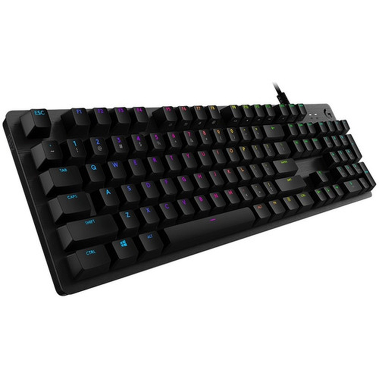Logitech G512 RGB Mechanical Gaming Keyboard GX Blue USB Passthrough - Cable Connectivity - USB 20 Interface - English - Windows - 920-008936