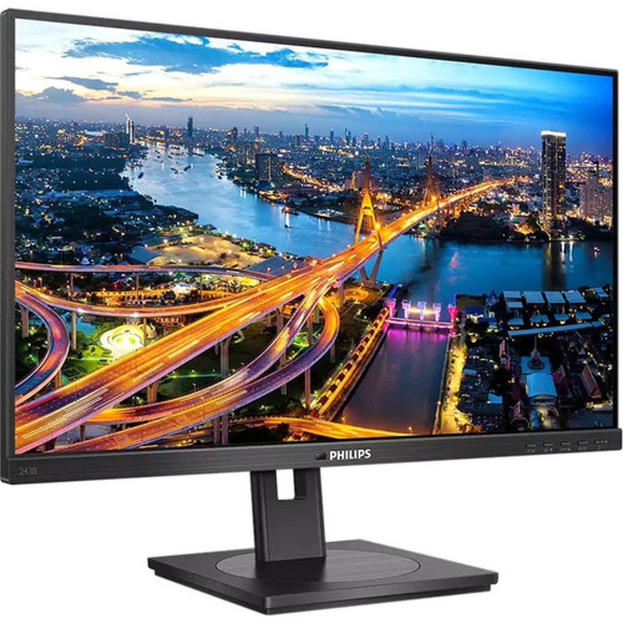 Philips 243B1 24 Class Full HD LCD Monitor - 169 - Textured Black - 238 Viewable - In-plane Switching IPS Technology - WLED - x 243B1