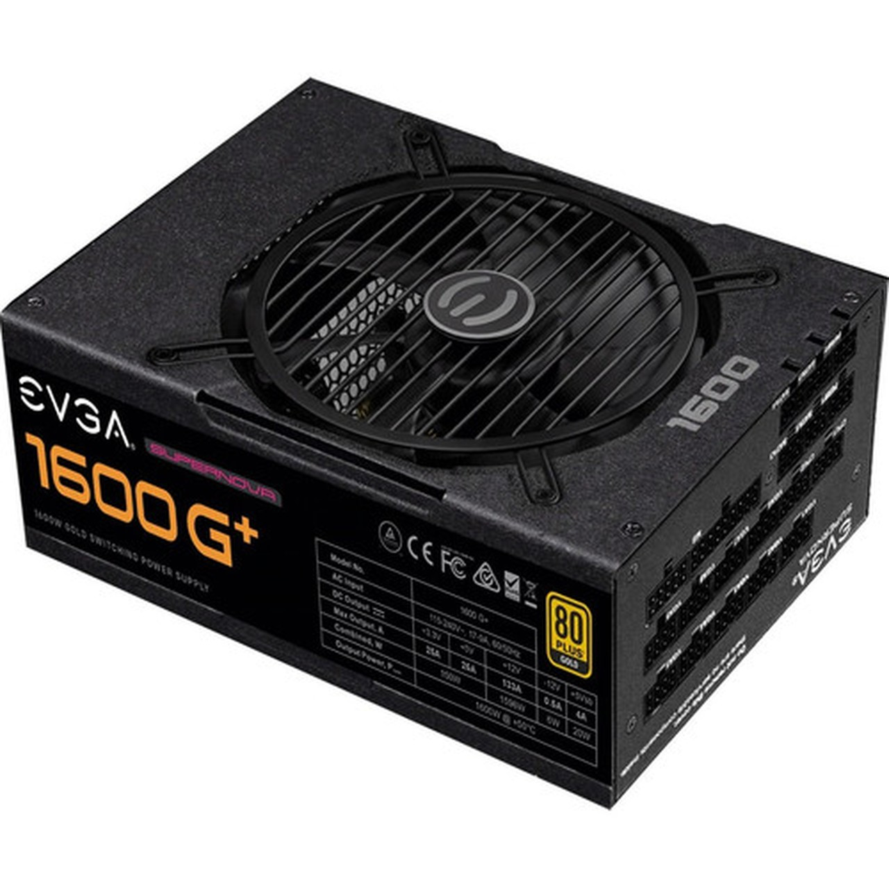 EVGA SuperNOVA 1600 G 1600W Power Supply - Internal - 120 V AC 230 V AC Input - 33 V DC 5 V DC 12 V DC Output - 160 kW - 1 12V 220-GP-1600-X1