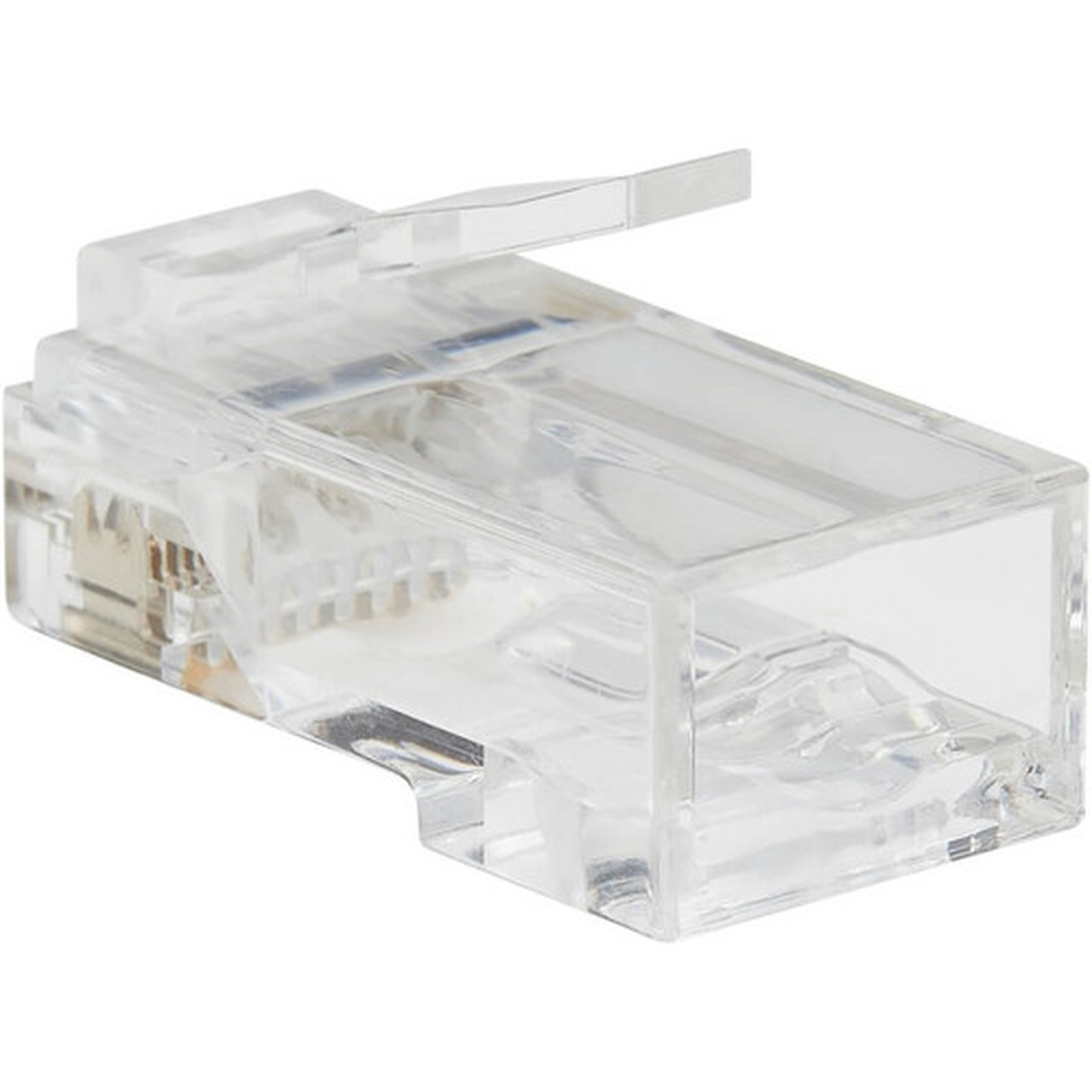 Tripp Lite Cat6 RJ45 Pass-Through UTP Modular Plug 100 Pack - 100 Pack - 1 x RJ-45 Network Male - Clear - TAA Compliant N232-100-UTP