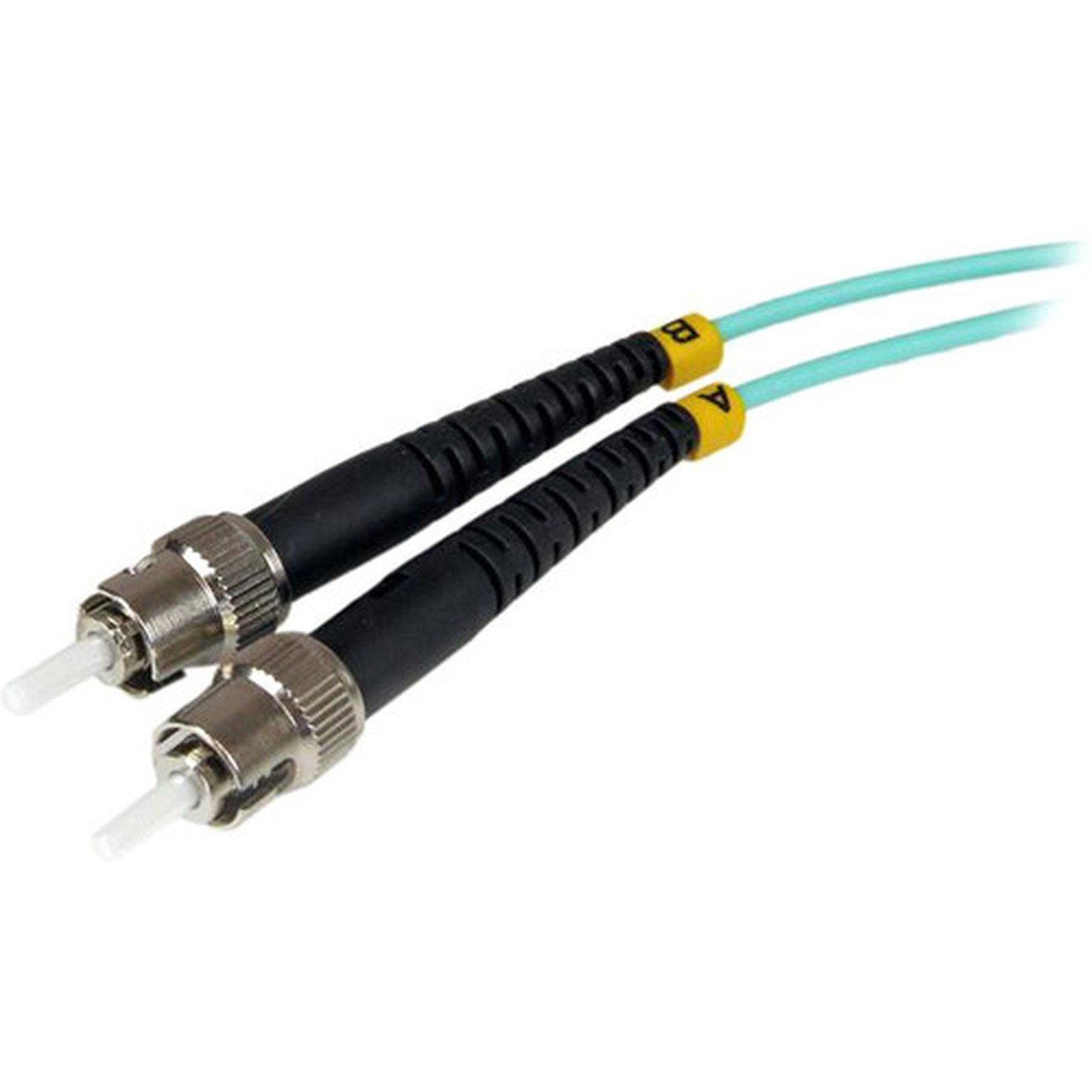 StarTechcom_1m_Fiber_Optic_Cable_-_10_Gb_Aqua_-_Multimode_Duplex_50125_-_LSZH_-_STST_-_OM3_-_ST_to_ST_Fiber_Patch_Cable_-_for_-_1m_A50FBSTST1