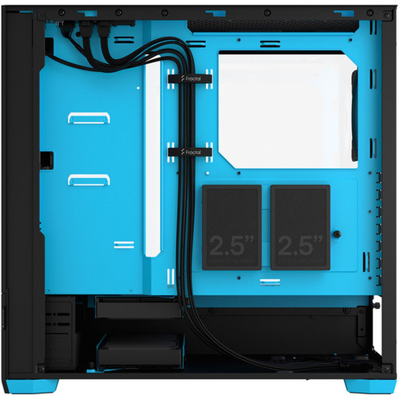 Fractal Design Pop Air RGB Computer Case - Tower - Cyan Black Blue - Steel Tempered Glass - 9 x Bay - 3 x 472 120 mm x Fans - FD-C-POR1A-02