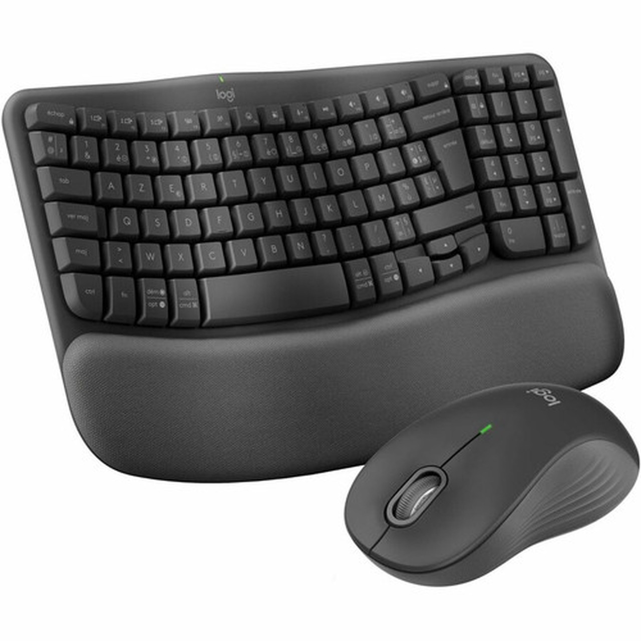 Logitech Wave Keys MK670 Keyboard  Mouse - USB Wireless Bluetooth Keyboard - French - Graphite - USB Wireless Bluetooth Mouse - - dpi 920-012517