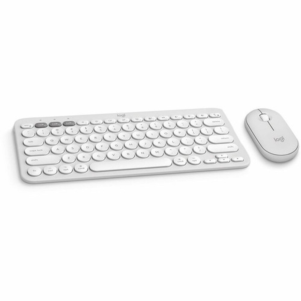 Logitech Pebble 2 Combo for Mac Wireless Keyboard and Mouse - USB Type A Wireless Bluetooth Keyboard - Tonal White - USB Type A Mouse 920-012201