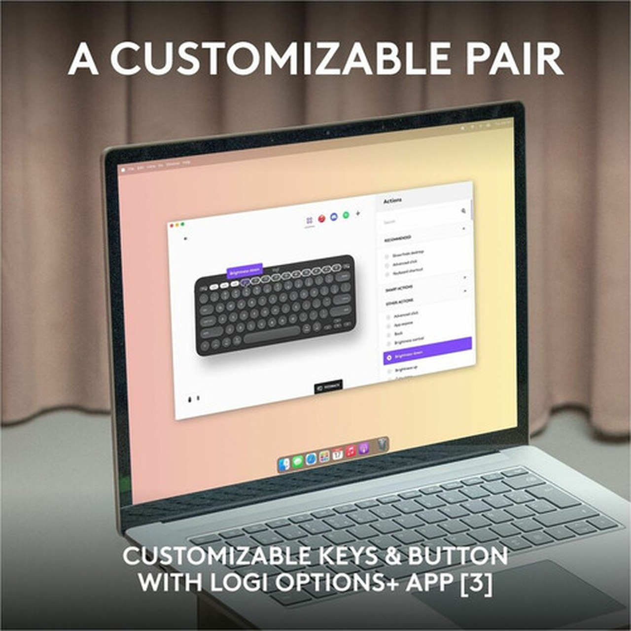 Logitech Pebble 2 Combo for Mac Wireless Keyboard and Mouse - USB Type A Wireless Bluetooth Keyboard - Tonal Blue - USB Type A Mouse - 920-012202