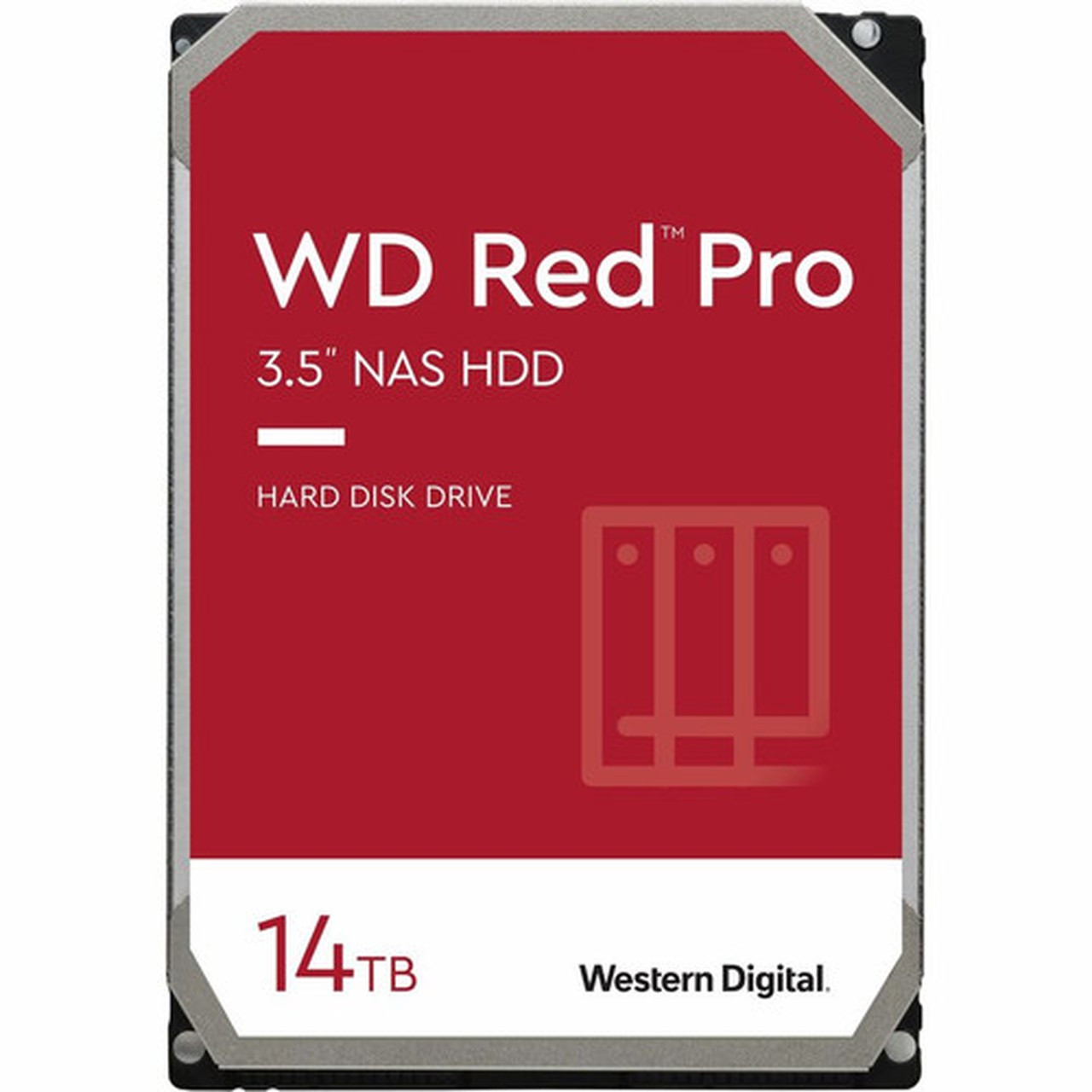 WD Red Pro WD142KFGX 14 TB Hard Drive - 35 Internal - SATA SATA600 - Conventional Magnetic Recording CMR Method - NAS Device - WD142KFGX