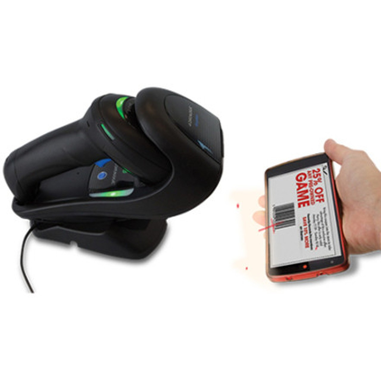 Datalogic Gryphon GBT4500 Handheld Barcode Scanner - Wireless Connectivity - 1D 2D - Imager - Bluetooth - Serial - Black GBT4500-BK-WLC