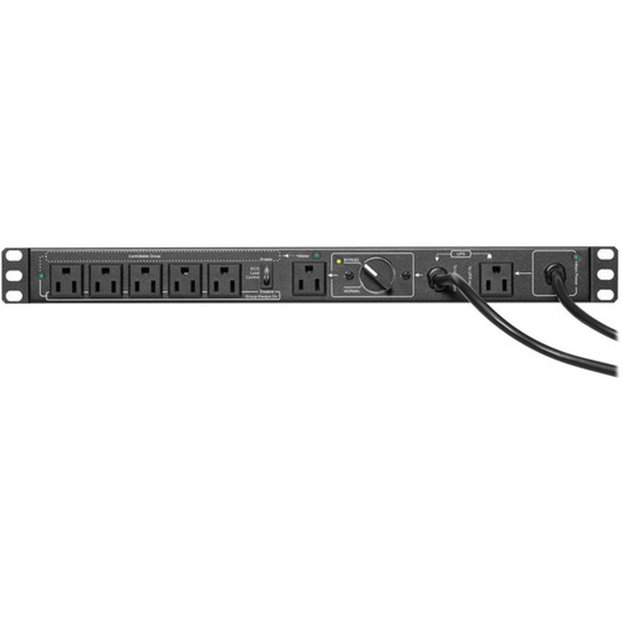 Tripp Lite by Eaton PDUB151U 6-Outlets PDU - Manual Bypass - NEMA 5-15P - 6 x NEMA 5-15R - 120 V AC - 1U - Horizontal - Rack-mountable PDUB151U
