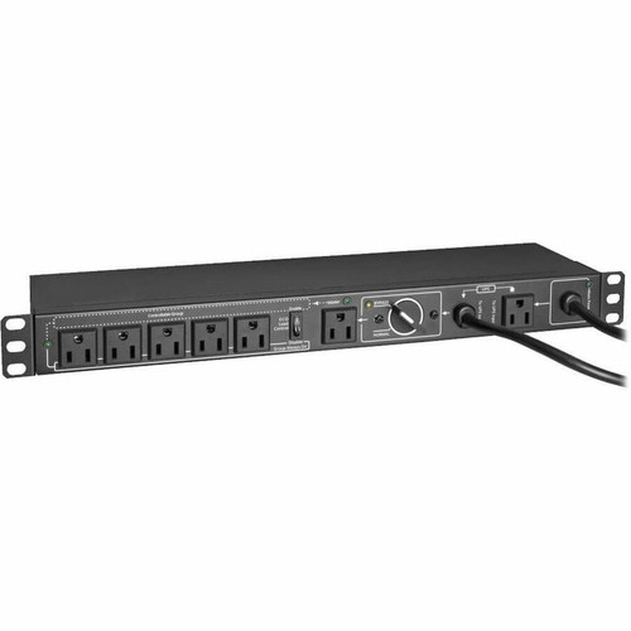Tripp Lite by Eaton PDUB151U 6-Outlets PDU - Manual Bypass - NEMA 5-15P - 6 x NEMA 5-15R - 120 V AC - 1U - Horizontal - Rack-mountable PDUB151U