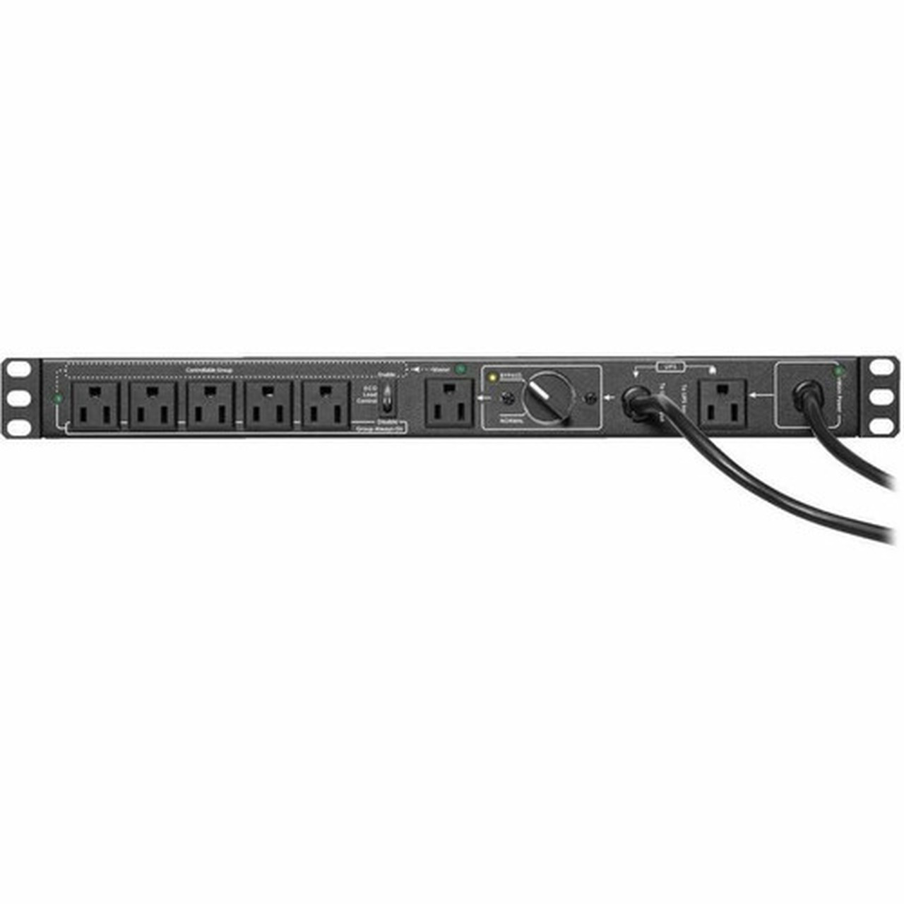 Tripp Lite by Eaton PDUB151U 6-Outlets PDU - Manual Bypass - NEMA 5-15P - 6 x NEMA 5-15R - 120 V AC - 1U - Horizontal - Rack-mountable PDUB151U
