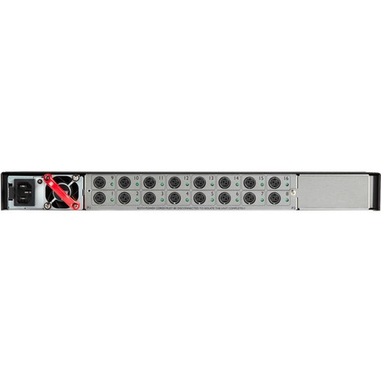Black Box KVM Central Power Hub - 16-Port 30W - Hot-swappable - IEC 60320 - 16 x AC Power - 120 V AC 230 V AC - Network RJ-45 - 1U ACR1000-CPH16R-R2