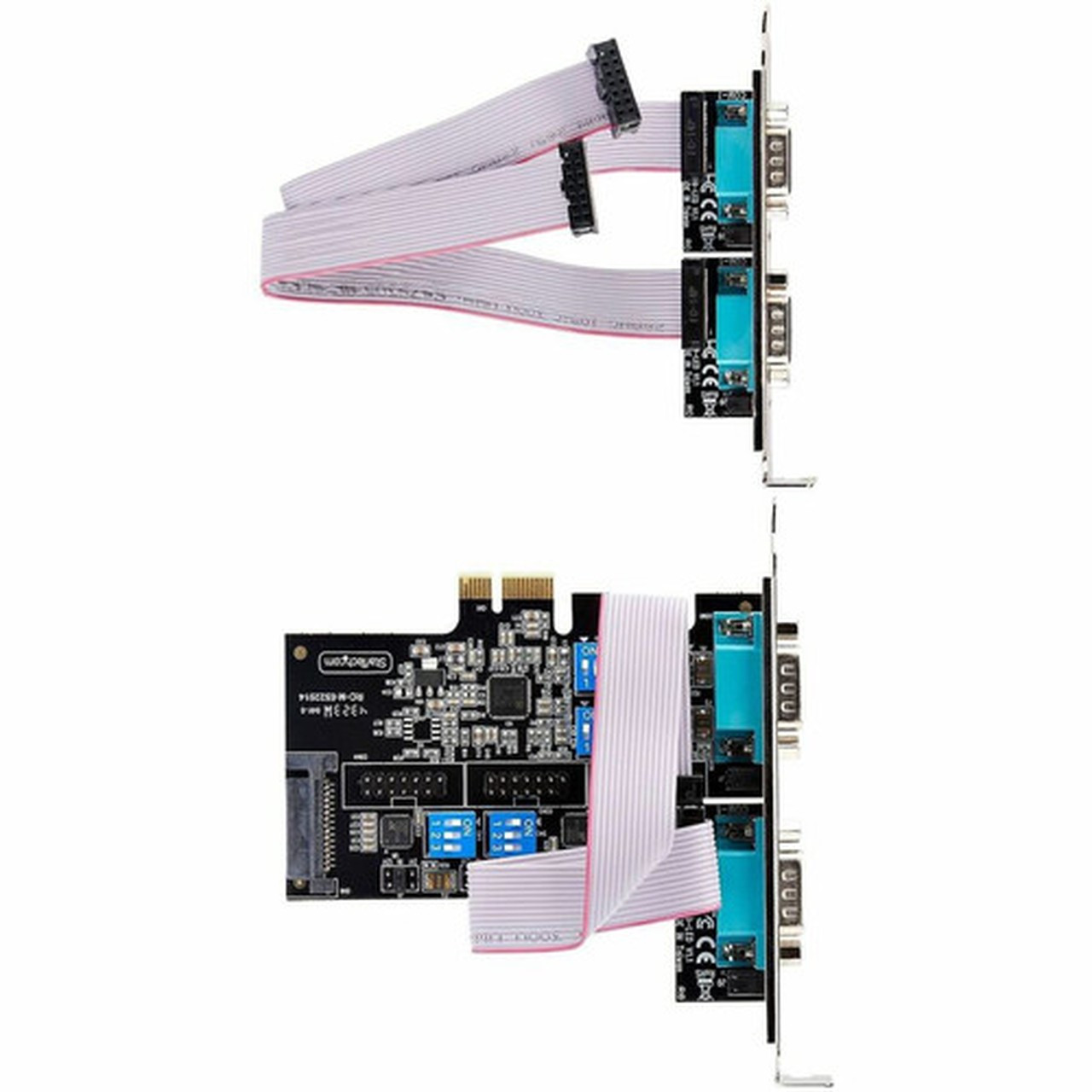StarTechcom 4-Port Serial PCIe Card Quad-Port RS232RS422RS485 Card 16C1050 UART ESD Protection WindowsLinux TAA-Compliant -  PS74ADF-SERIAL-CARD