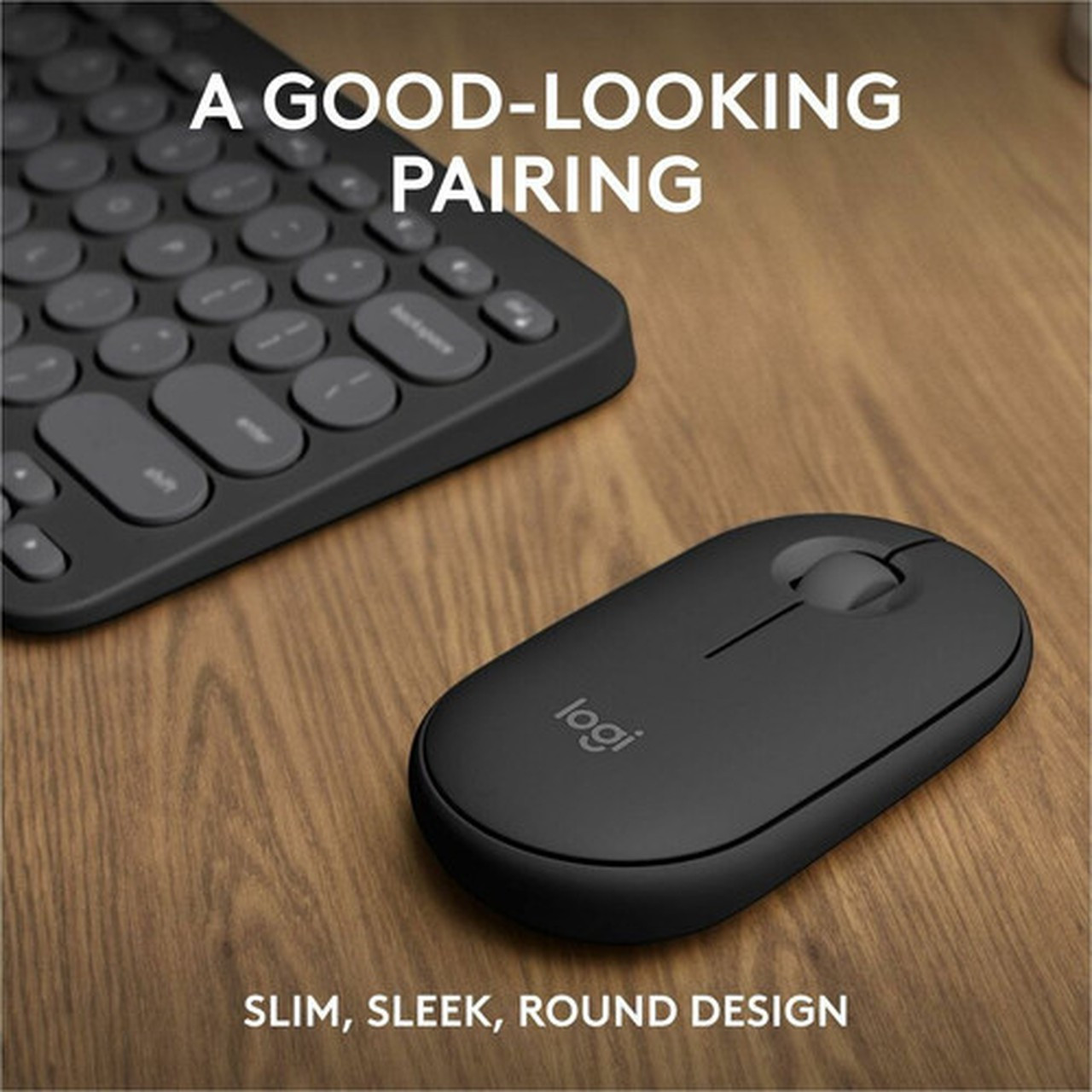 Logitech Pebble 2 Combo Keyboard  Mouse - USB Type A Wireless Bluetooth Keyboard - Tonal Graphite - USB Type A Wireless Bluetooth - - 920-012061