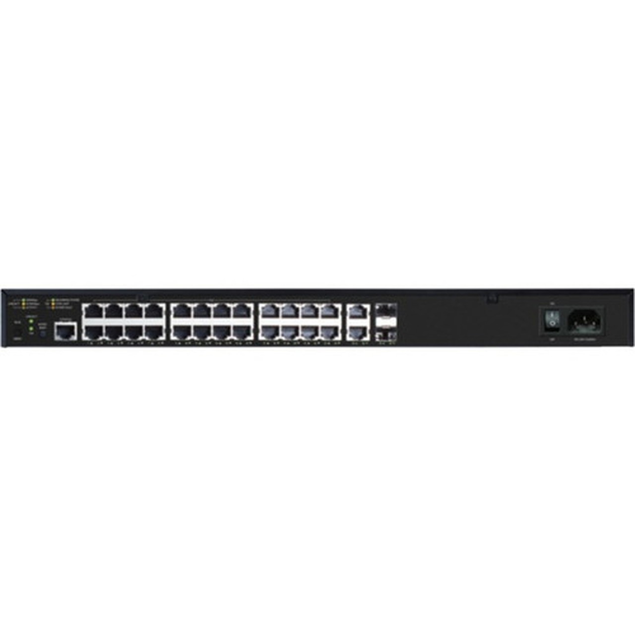 On-Q 26-Port Gigabit Stackable PoE L2L3 Managed Switch - 26 Ports - Manageable - Gigabit Ethernet - 1000Base-T 1000Base-X - 3 Layer AMS-2624P
