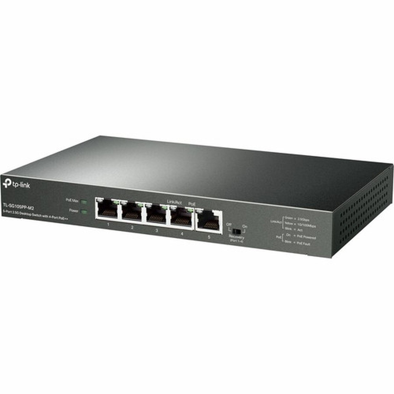 TP-Link 5-Port 25G Desktop Switch with 4-Port PoE - 5 Ports - 25 Gigabit Ethernet - 25GBase-T - 2 Layer Supported - 14337 W - - TL-SG105PP-M2