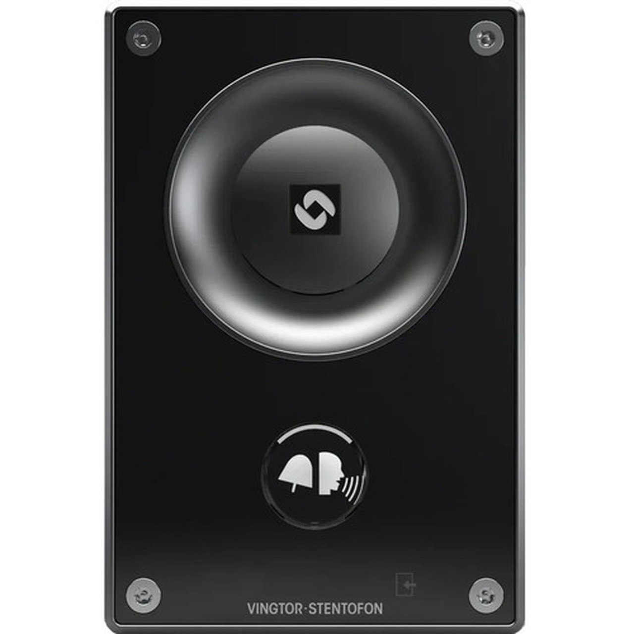 Hanwha Techwin Turbine Mini Intercom Sub Station - Cable - Flush Mount for Outdoor Public Access Area Building - Black TCIS-3