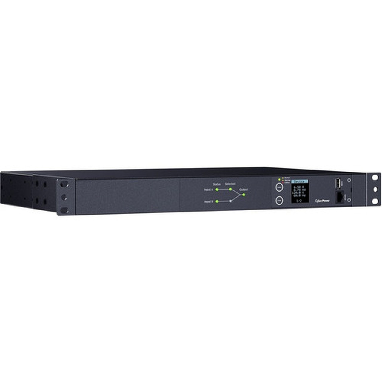 CyberPower Switched ATS PDU PDU24005 10-Outlets PDU - Metered - NEMA L5-20P - 10 x NEMA 5-20R - 120 V AC - 1U - Horizontal - PDU24002