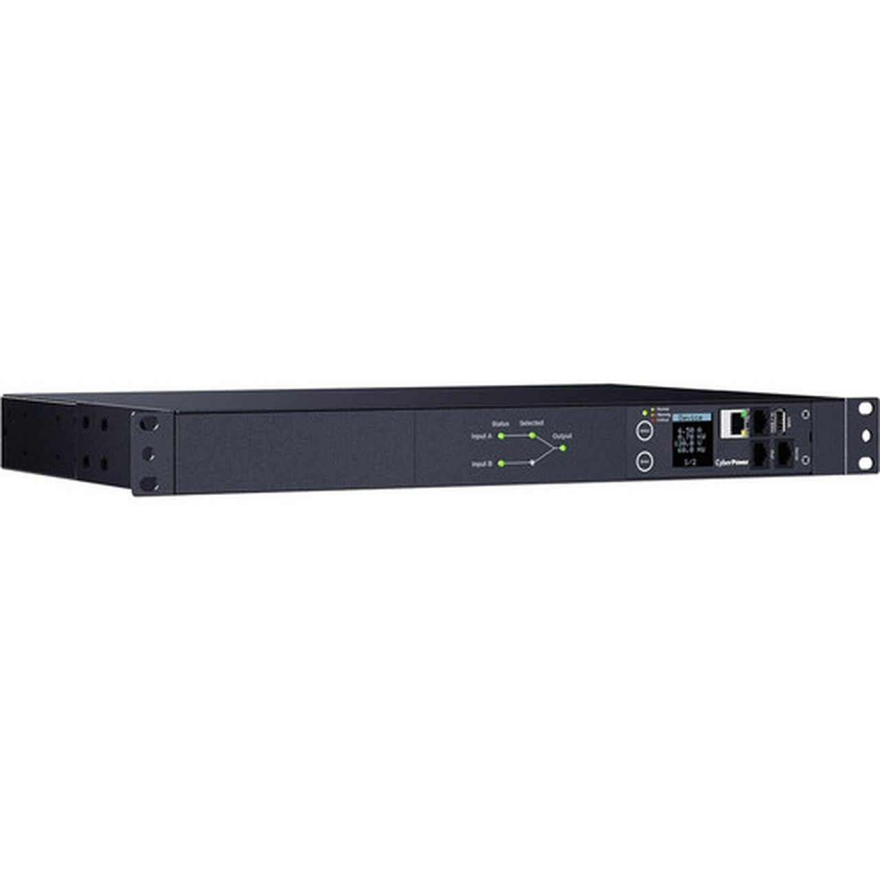 CyberPower Switched ATS PDU PDU44002 10-Outlets PDU - Switched - NEMA L5-20P - 10 x NEMA 5-20R - 120 V AC - Network RJ-45 - 1U - - PDU44002