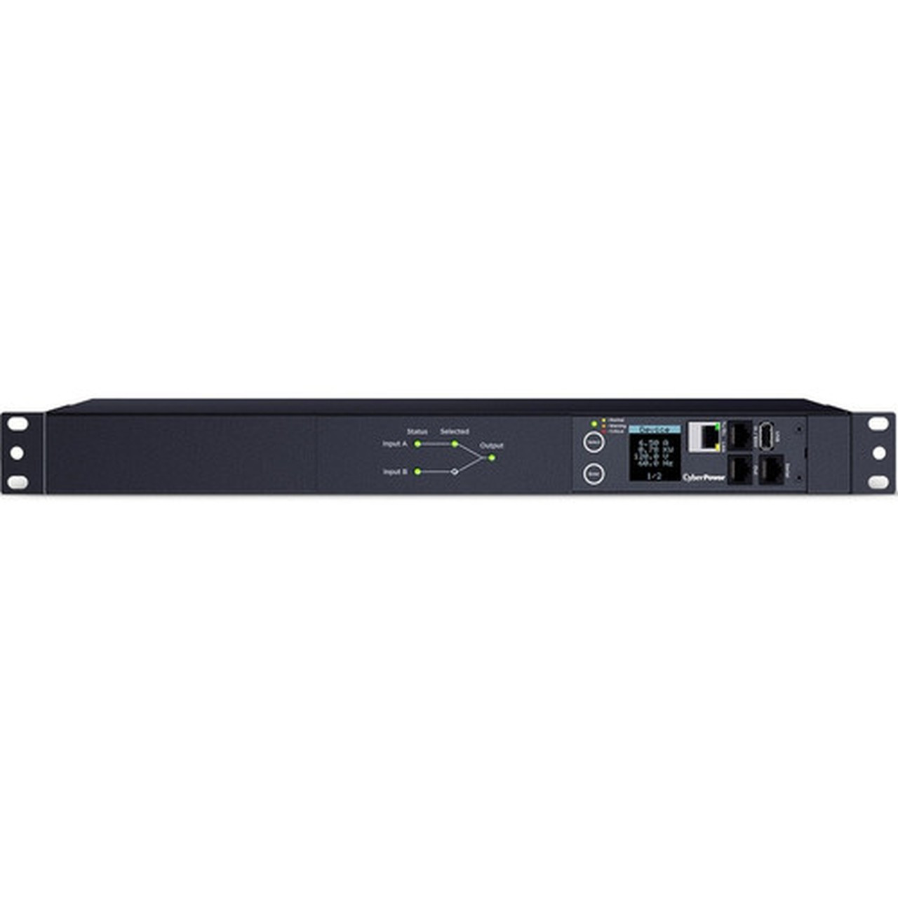 CyberPower Switched ATS PDU PDU44002 10-Outlets PDU - Switched - NEMA L5-20P - 10 x NEMA 5-20R - 120 V AC - Network RJ-45 - 1U - - PDU44002
