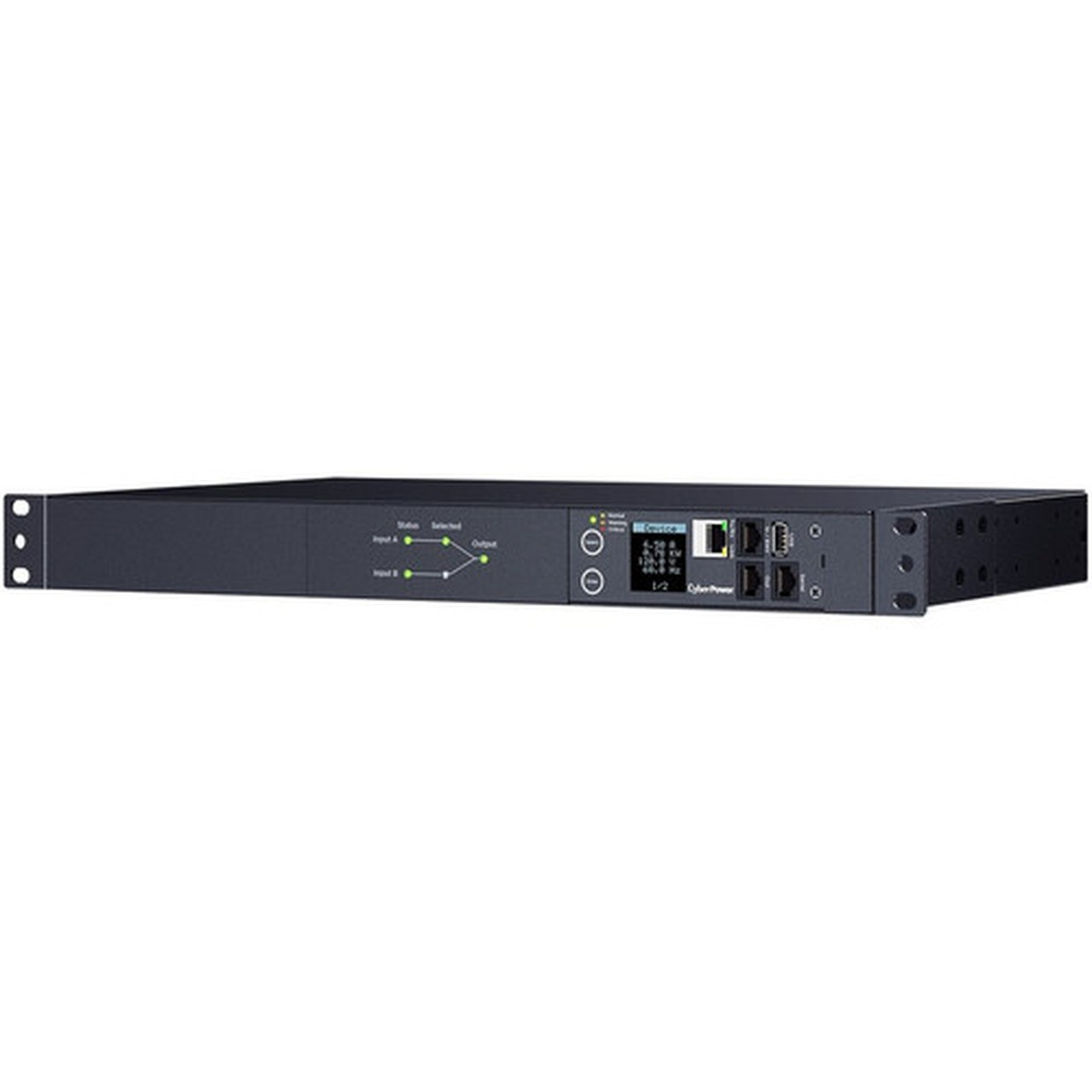 CyberPower Switched ATS PDU PDU44002 10-Outlets PDU - Switched - NEMA L5-20P - 10 x NEMA 5-20R - 120 V AC - Network RJ-45 - 1U - - PDU44002