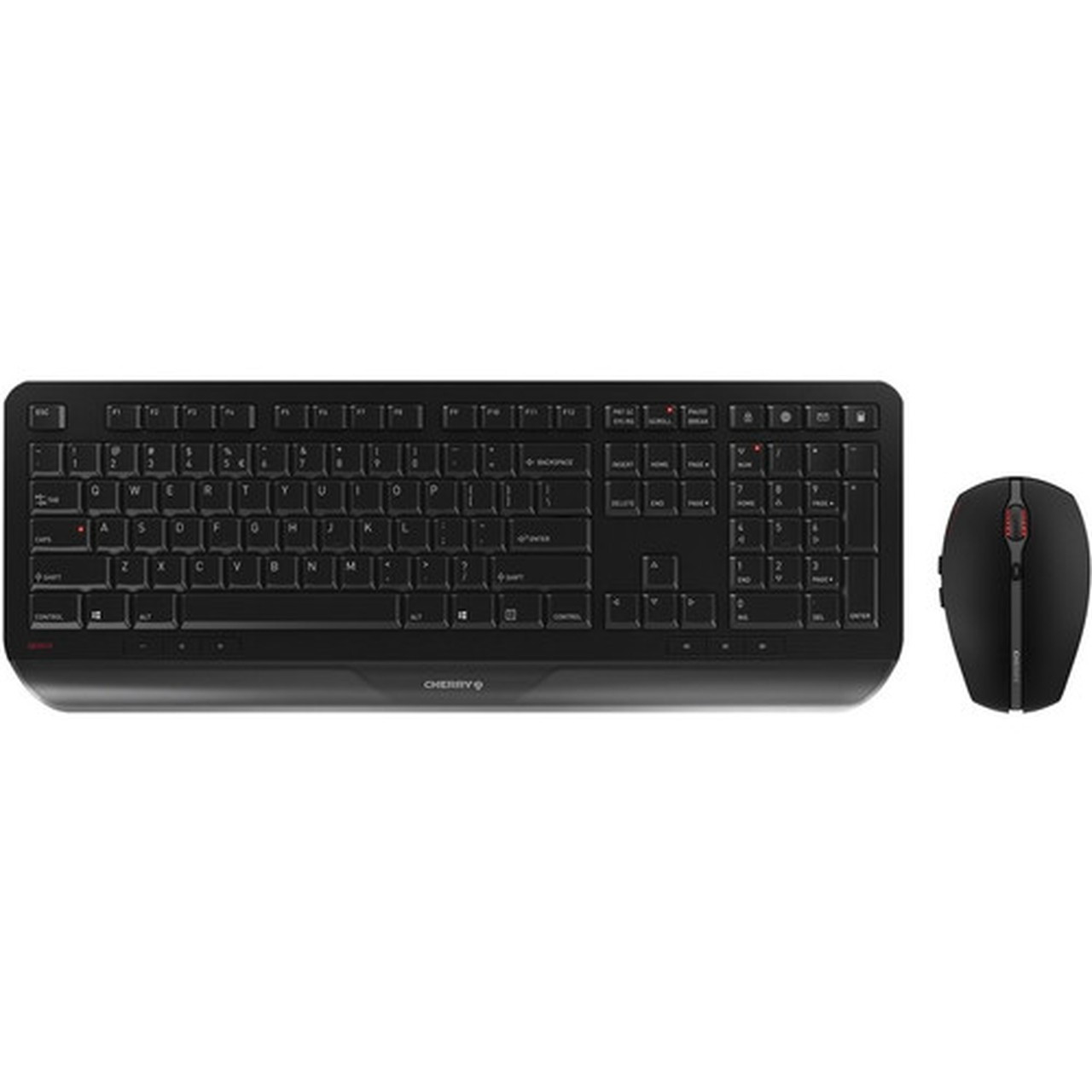 CHERRY GENTIX DESKTOP Wireless Desktop - USB Wireless RF - 104 Key - English US - Black - USB Wireless RF Mouse - Optical - 2000 dpi JD-7000EU-2
