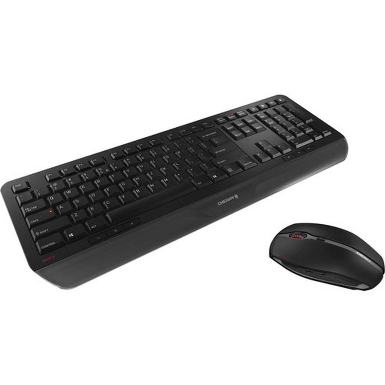 CHERRY GENTIX DESKTOP Wireless Desktop - USB Wireless RF - 104 Key - English US - Black - USB Wireless RF Mouse - Optical - 2000 dpi JD-7000EU-2