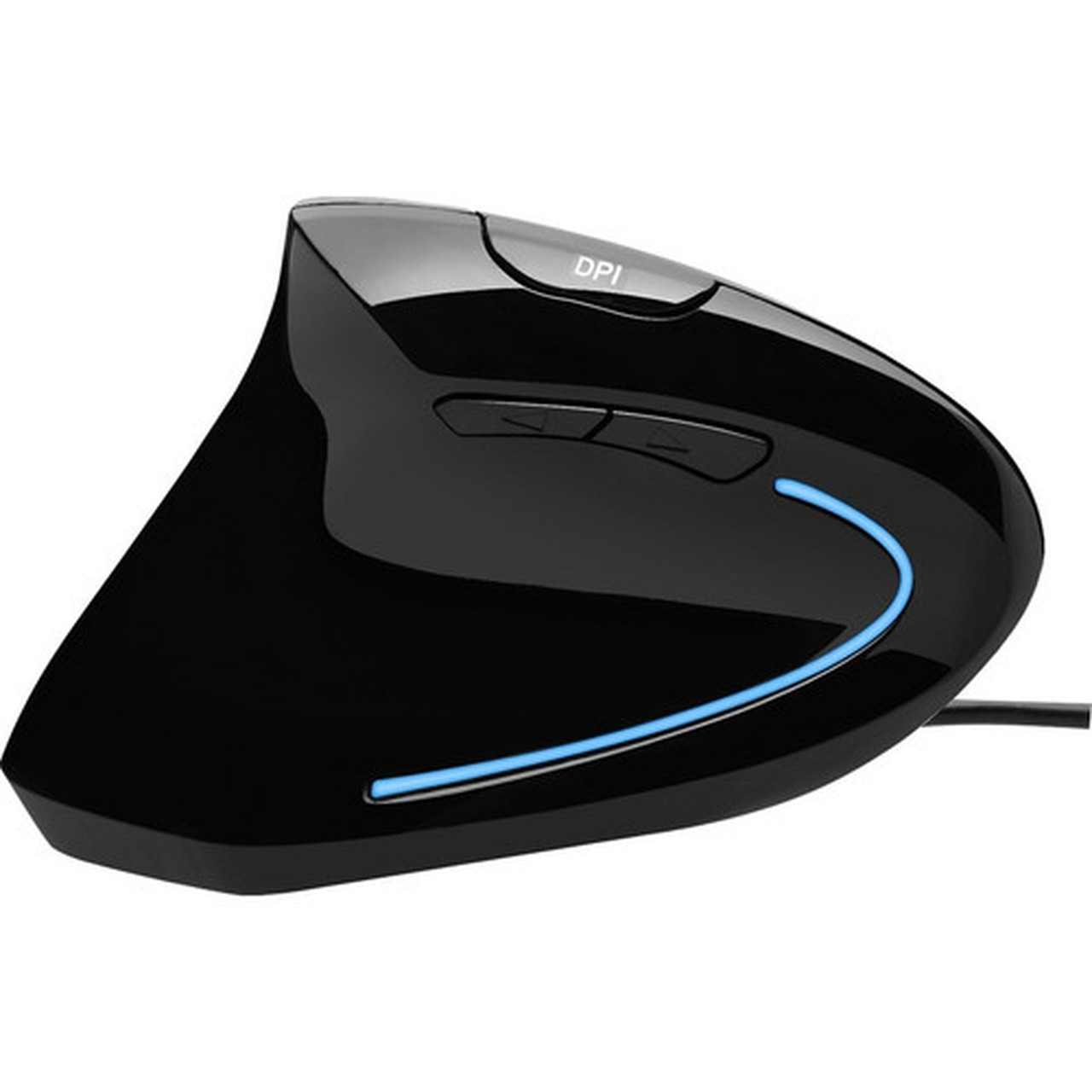 Adesso Left-Handed Vertical Ergonimic Mouse - Optical - Cable - Black - USB - 2400 dpi - Scroll Wheel - 6 Buttons - Left-handed IMOUSE E9