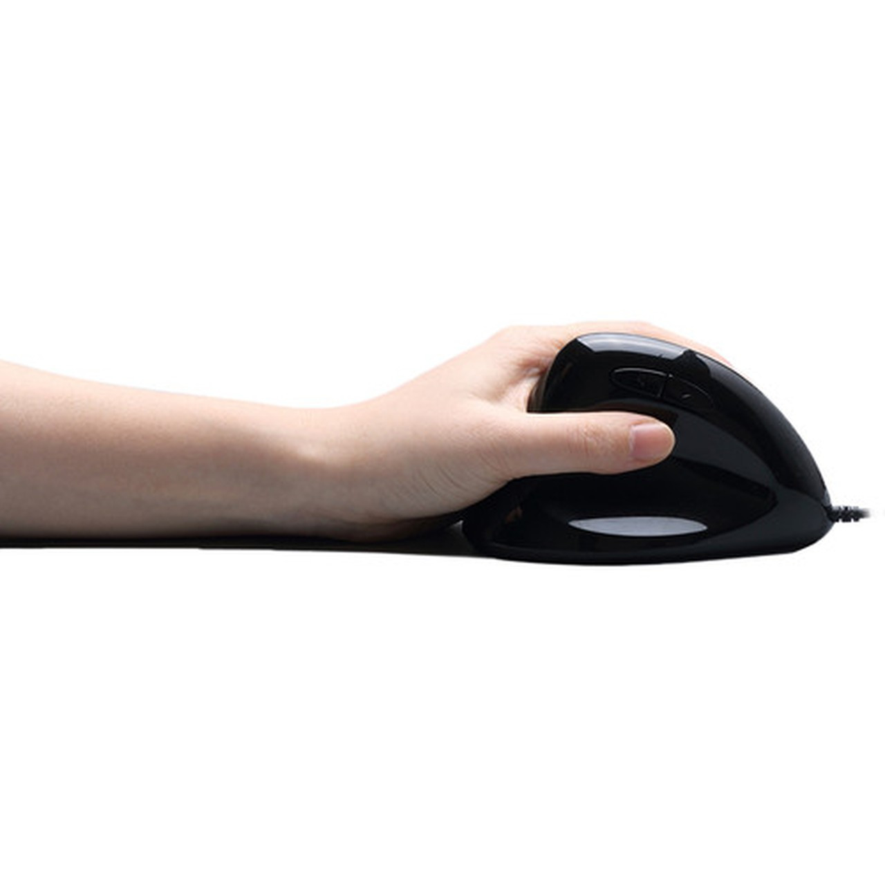 Adesso TAA Compliant Left-Handed Vertical Ergonomic Mouse - Optical - Cable - Black - USB Type A - 2400 dpi - Scroll Wheel - 6 - - TAA IMOUSE E7-TAA