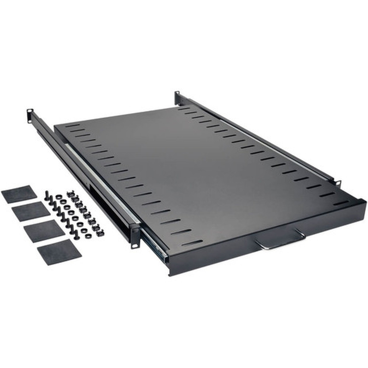 Tripp_Lite_SmartRack_SRSHELF4PSL_Rack_Shelf_-_Black_-_Cold-rolled_Steel_CRS_-_2268_kg_Maximum_Weight_Capacity_SRSHELF4PSL