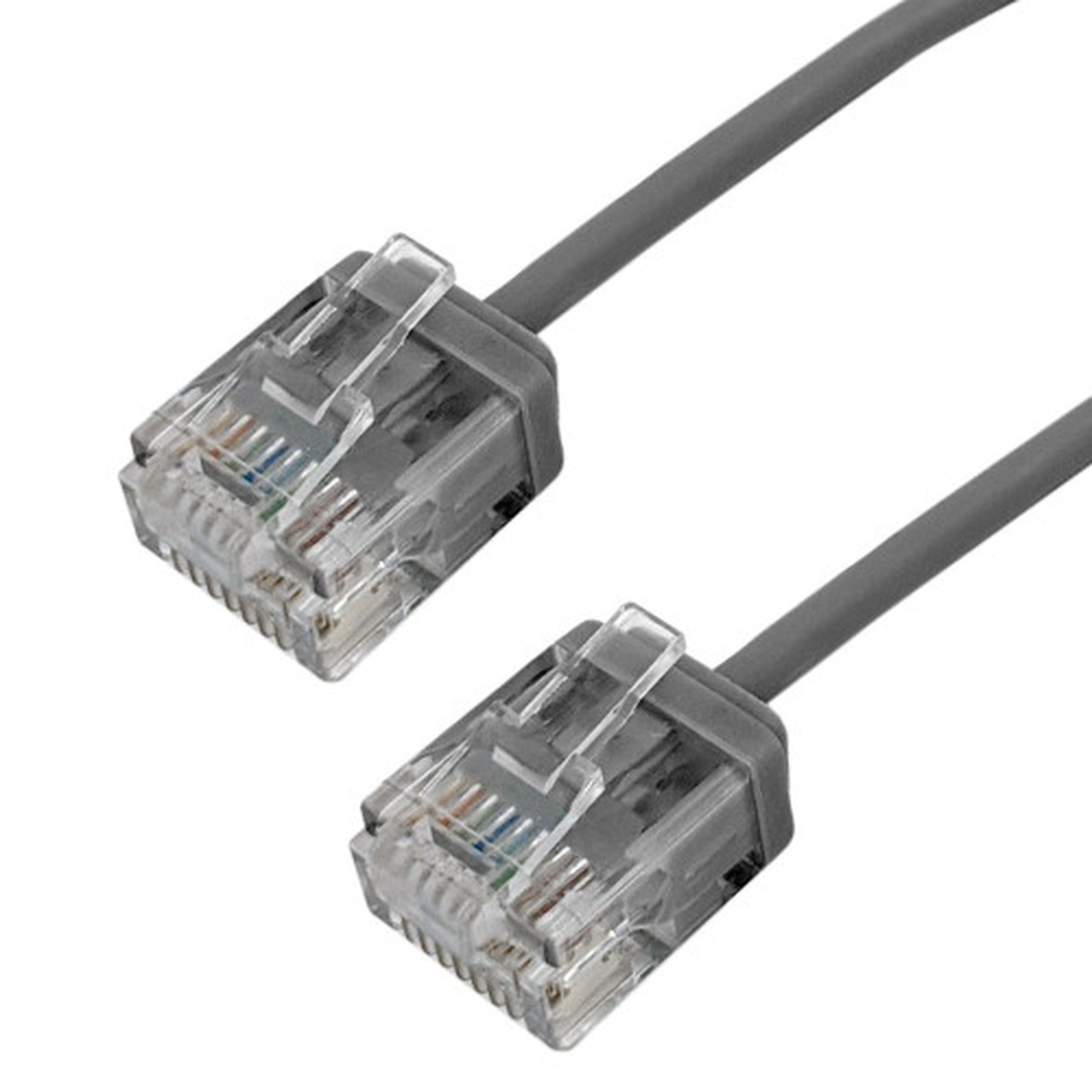 Cat6 UTP Micro-Thin Molded Patch Cable - 32AWG - Riser CMR - Grey ...