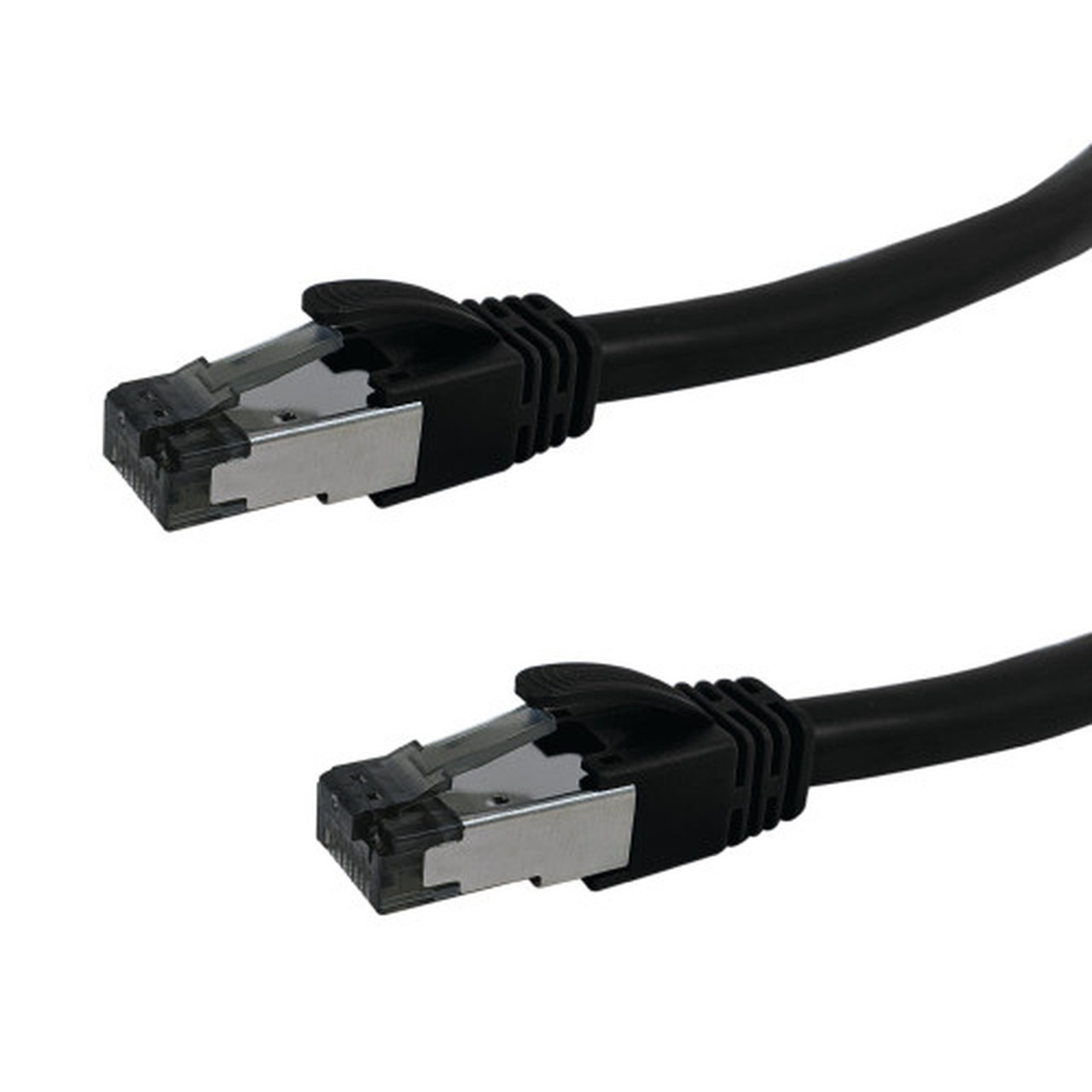 Cat8 S/FTP 40G Shielded Patch Cable - 24AWG - Riser CMR - Black - 1ft ...