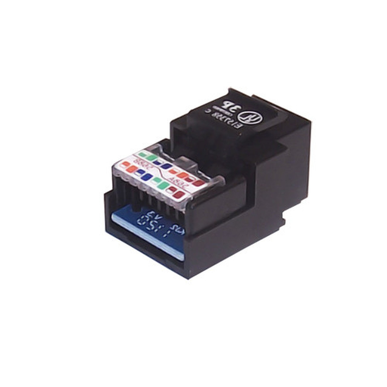Kommdata Tool Less Rj45 Cat5e RJ45 Tool-Less Jack Black FN-JK-8C5S-BK