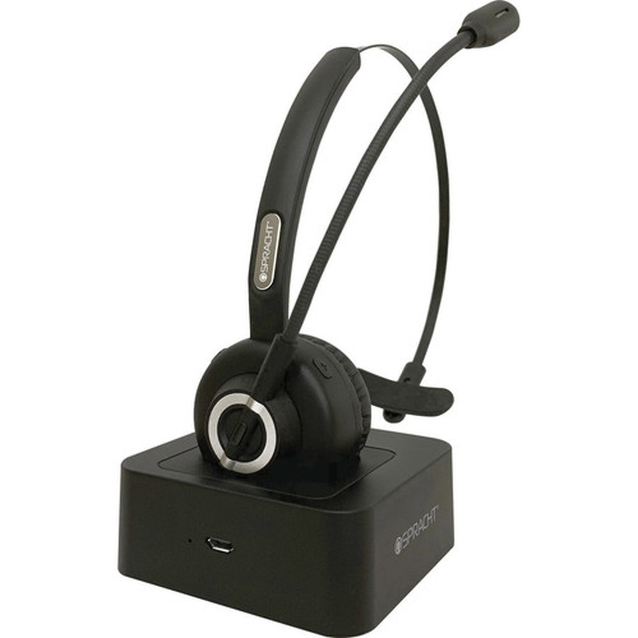 Spracht Mobile Office Headset - Wireless - Bluetooth - 33 ft - Over-the-head - Noise Cancelling Microphone - Noise Canceling - Black ZUMBT
