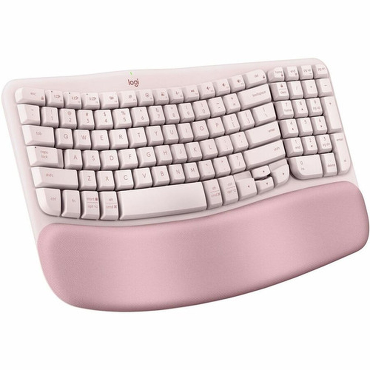 Logitech Wave Keys Wireless Ergonomic Keyboard with Cushioned Palm Rest Comfortable Natural Typing Easy-Switch Bluetooth Logi Bolt 920-012276