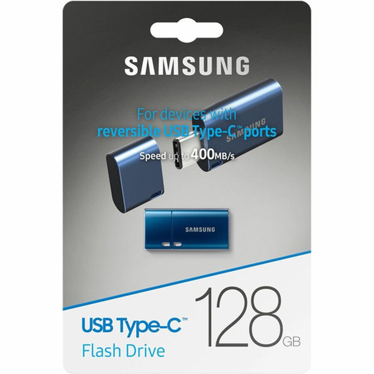 Samsung USB Type-C Flash Drive 128GB - 128 GB - USB 32 Gen 1 Type C - 400 MBs Read Speed - Blue - 5 Year Warranty MUF-128DAAM