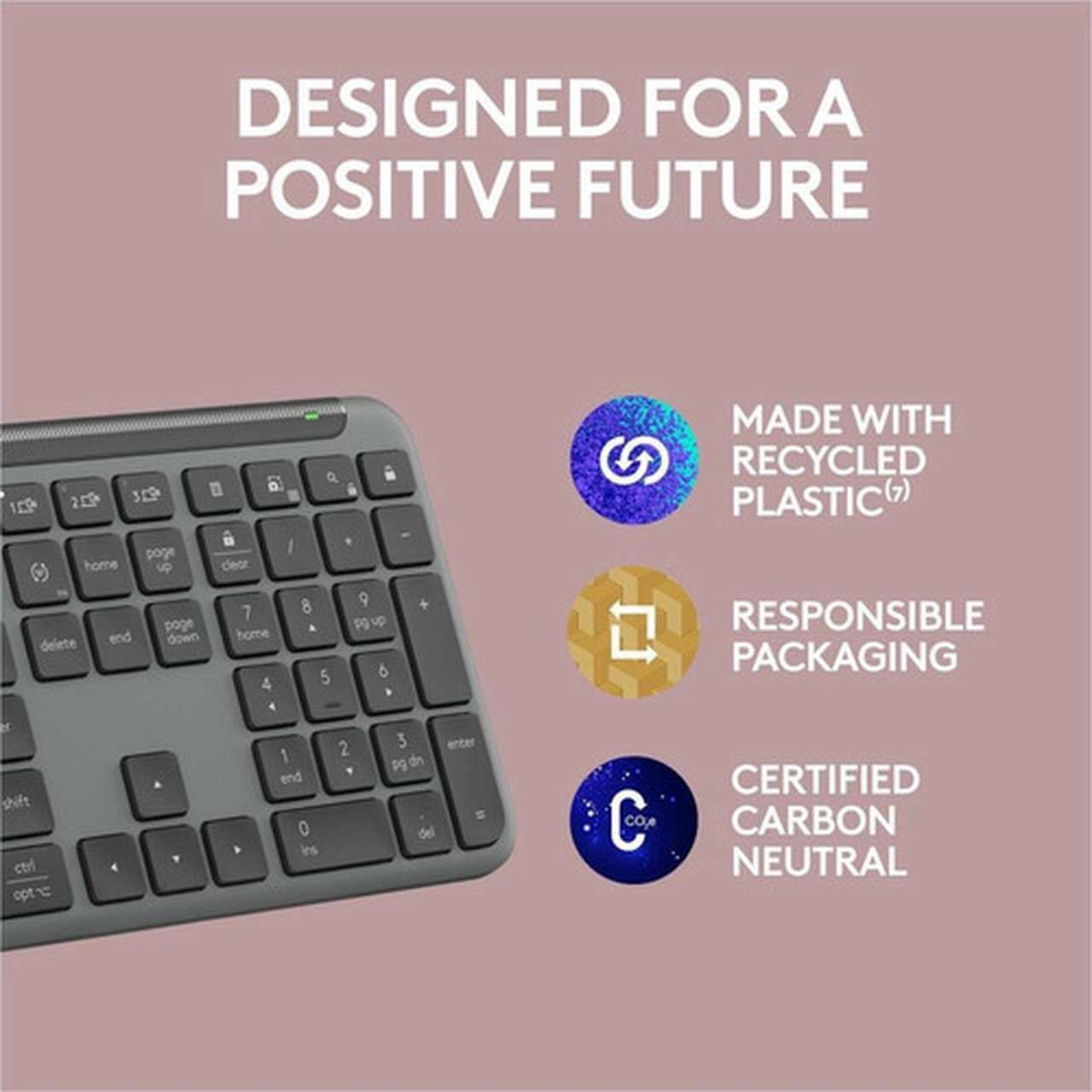 Logitech Signature Slim K950 Keyboard - Wireless Connectivity - Bluetooth - 3281 ft 10000 mm - USB Type A Interface Home Play Hot 920-012424