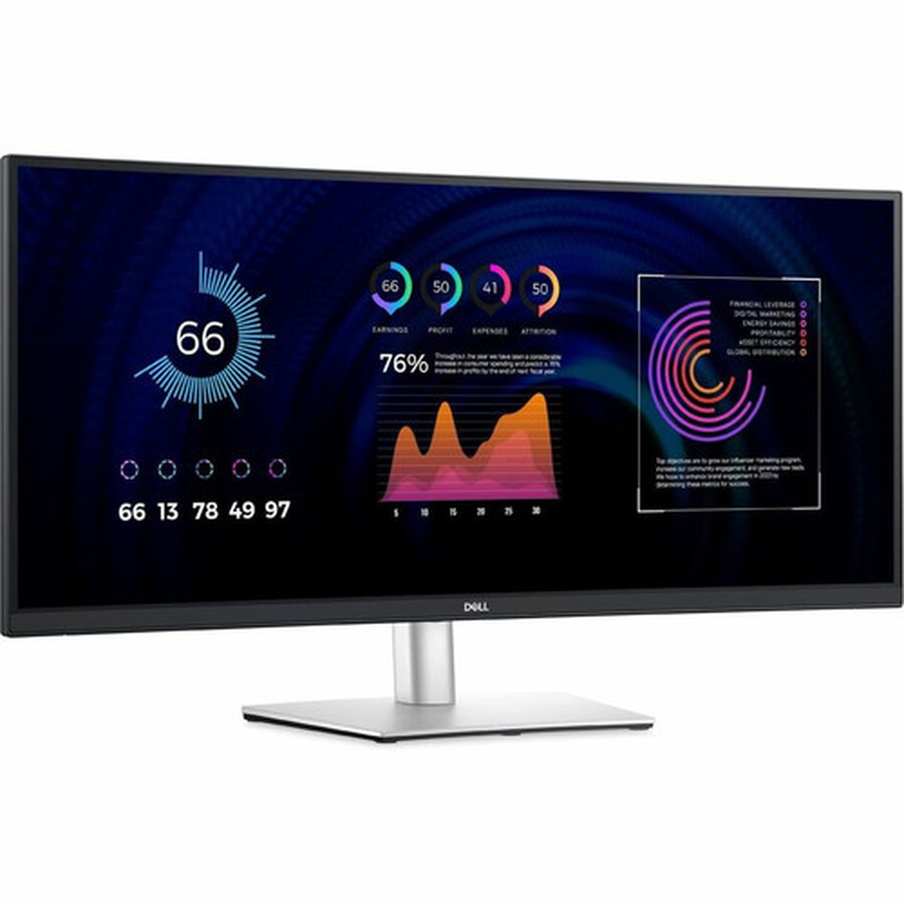 Dell P3424WE 34 Class UW-QHD Curved Screen LED Monitor - 219 - 341 Viewable - In-plane Switching IPS Technology - Edge WLED - x DELL-P3424WE