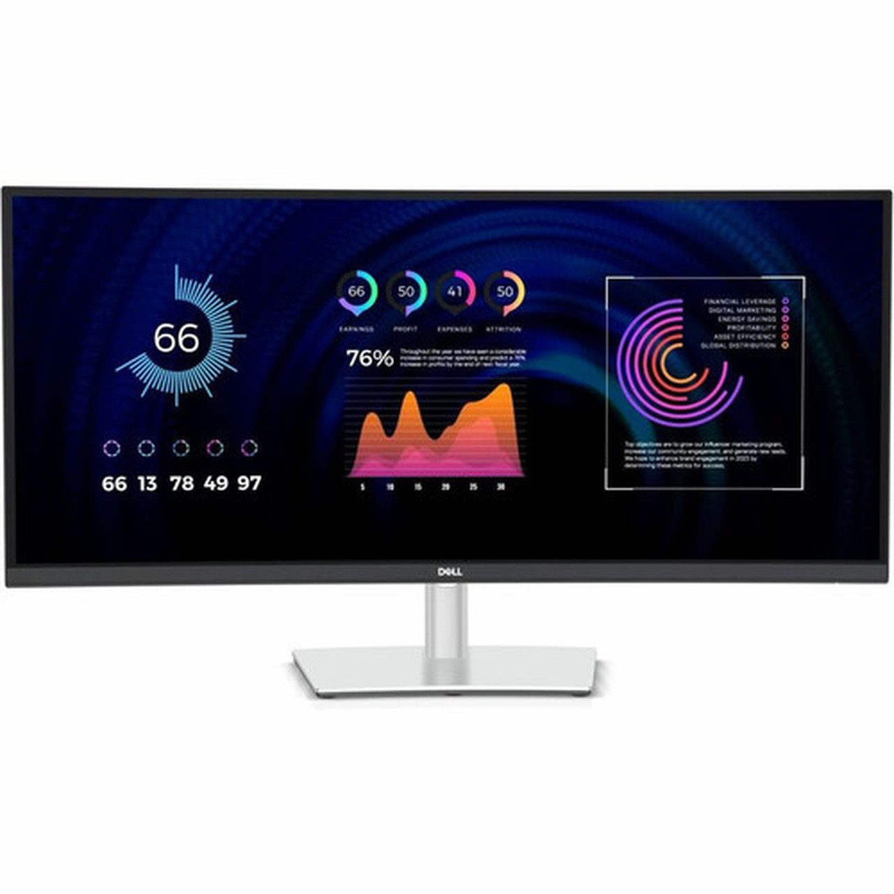 Dell P3424WE 34 Class UW-QHD Curved Screen LED Monitor - 219 - 341 Viewable - In-plane Switching IPS Technology - Edge WLED - x DELL-P3424WE