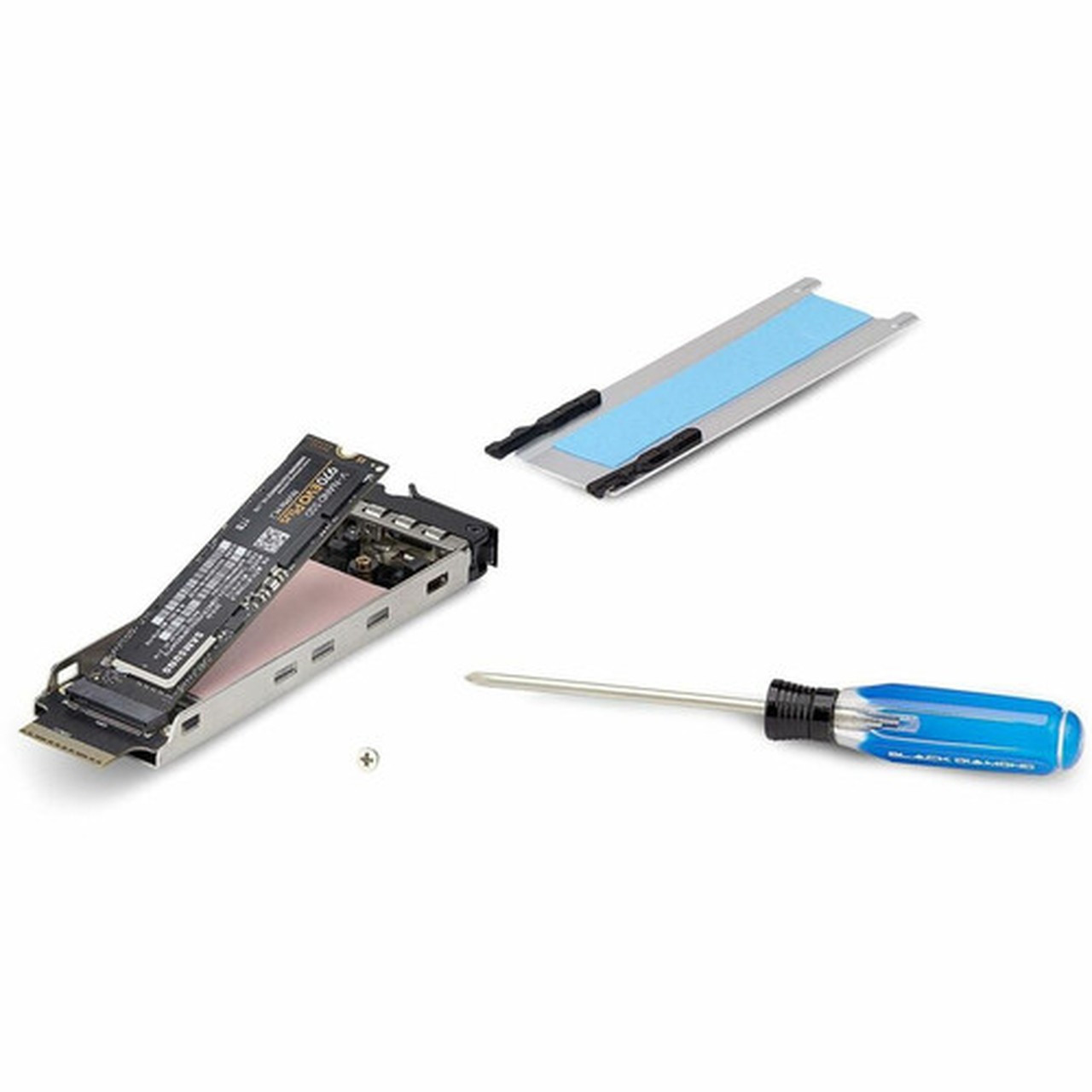 StarTechcom Drive Enclosure PCI Express NVMe 40 - Black Silver - Hot Swappable Bays - 1 x SSD Supported - 1 x Total Bay - 64 Gbits TR-M2-REMOVABLE-PCIE