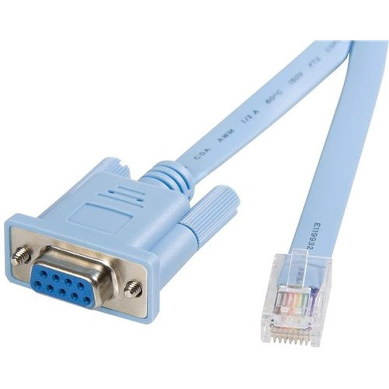 StarTechcom_Cisco_console_router_cable_-_RJ45_m_-_DB9_f_-_6_ft_-_RJ-45_Male_Network_-_DB-9_Female_Serial_-_6ft_-_Blue_DB9CONCABL6