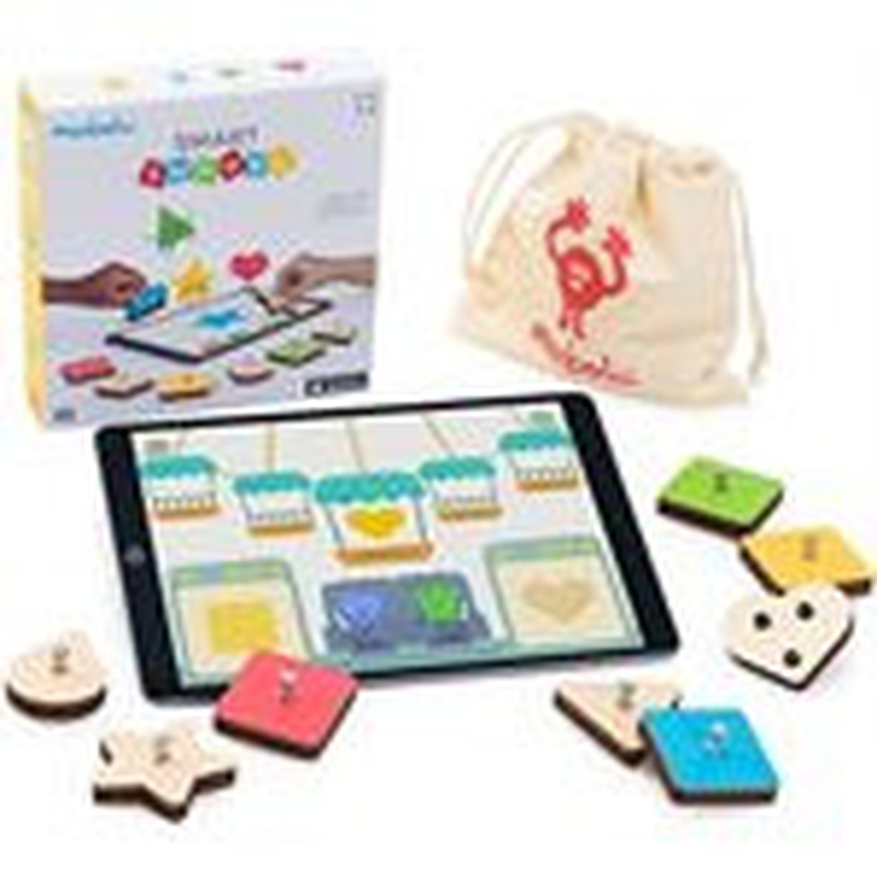 MARBOTIC - Smart shapes for tablet - Interactive wooden shapes  colors SSH19