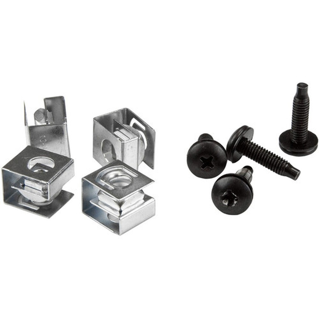 StarTechcom Server Rack Screws and Clip Nuts - 10-32 - Rack Mount Screws and Slide-On Cage Nuts - Clip Nuts and Screws - 50 Pack - 10 CLPSCRW1032