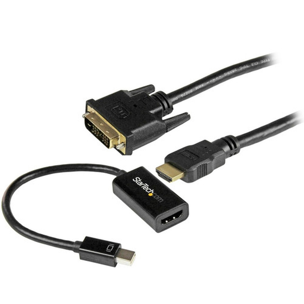 StarTechcom mDP to DVI Connectivity Kit - Active Mini DisplayPort to HDMI Converter with 6 ft HDMI to DVI Cable - mDP to DVI Adapter MDPHDDVIKIT