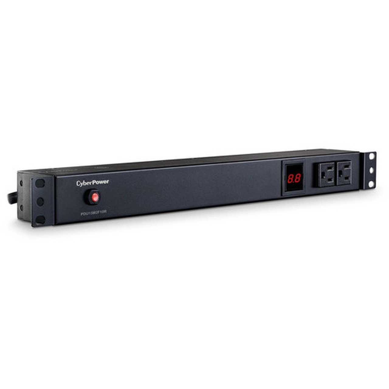CyberPower PDU15M2F10R 12-Outlets PDU - Metered - NEMA 5-15P - 12 x NEMA 5-15R - 120 V AC - 1U - Vertical - Rack-mountable PDU15M2F10R