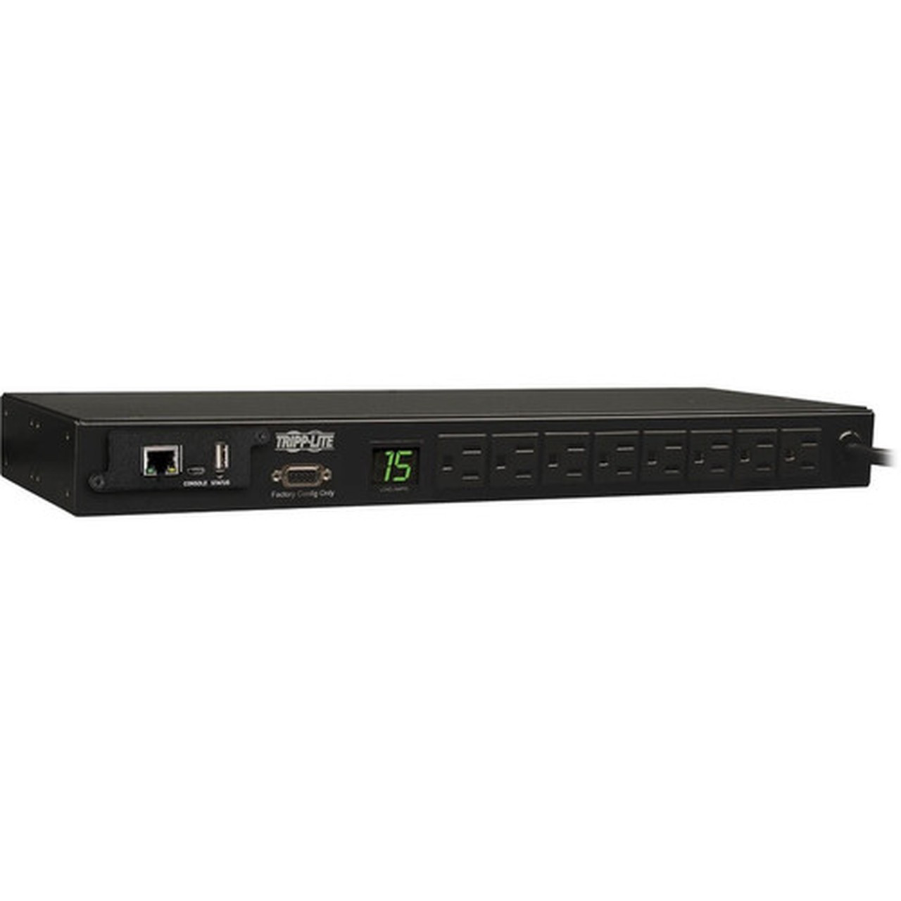 Tripp Lite PDUMNH15 PDU Monitored 120V 15A 8 Outlet - 8 x NEMA 5-15R - 1U Horizontal Rackmount PDUMNH15